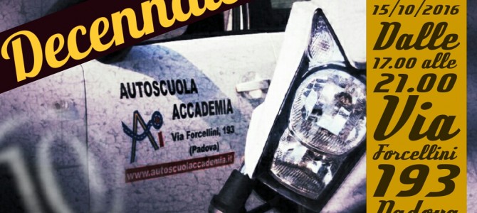 Save the date: decennale Autoscuola Accademia